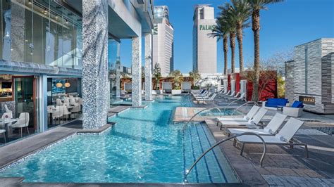 palms casino resort room with pool